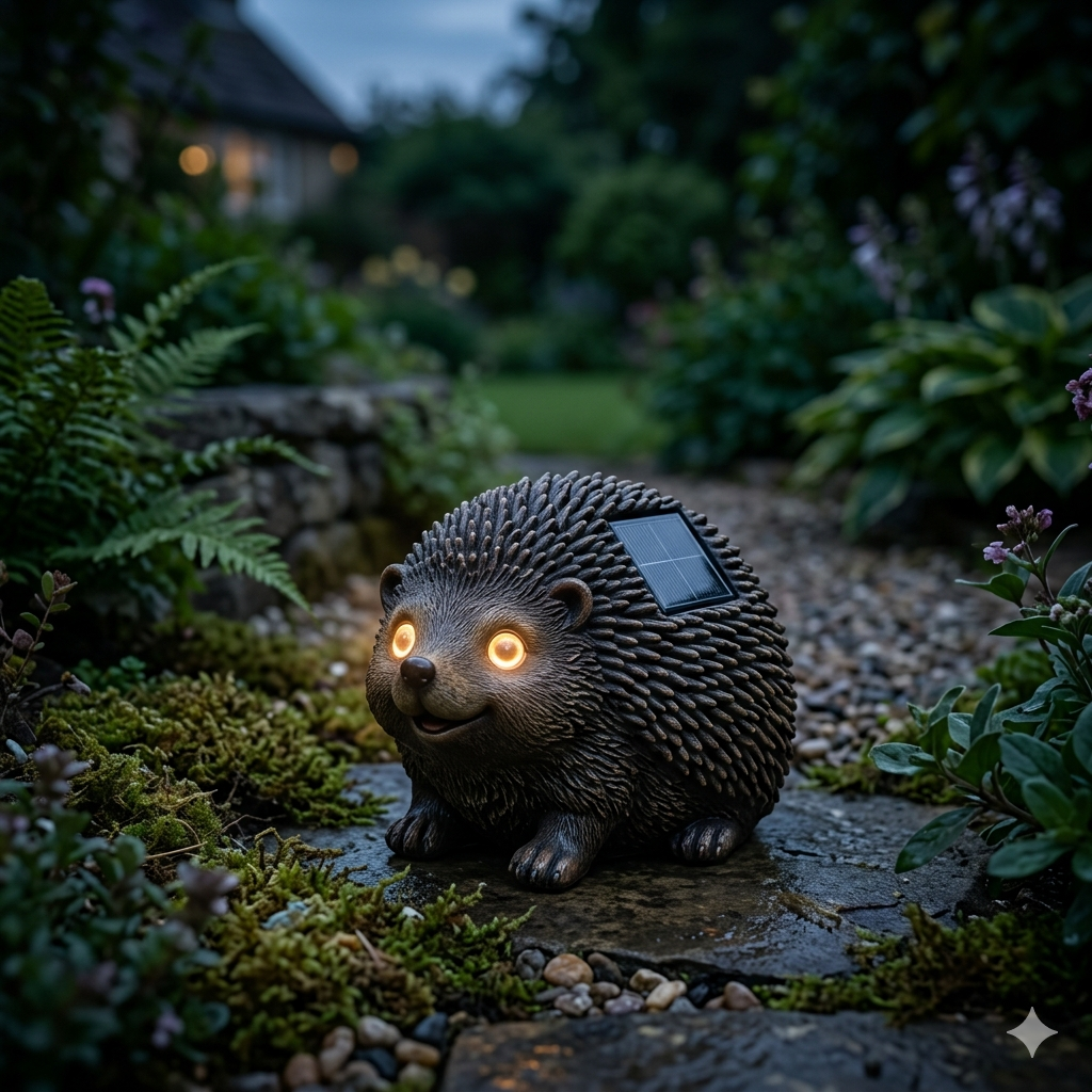 Solar Hedgehog with Glowing Eyes