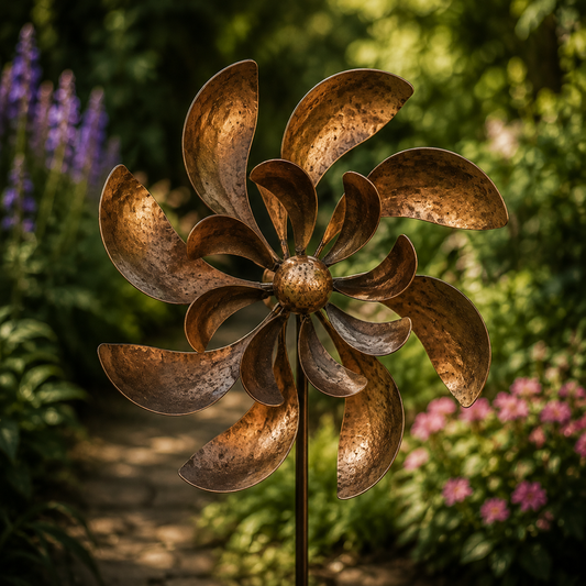 "Copper Flower" Metal Wind Spinner